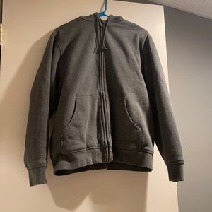 Medium Grey L.L. Bean Sherpa Lined Hoodie